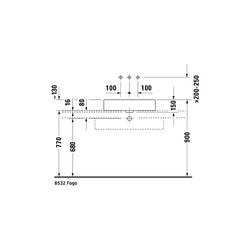 Duravit Vero Aufsatzbecken 600mm, Weiß Hochglanz, Rechteckig, ohne Überlauf und HLB... DURAVIT-0455600000 4021534217272 (Abb. 1)