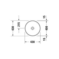 Duravit Architec Einbauwaschtisch 430x430x150mm, Weiß Hochglanz, ohne HLB/Überlauf,... DURAVIT-0463400000 4021534085925 (Abb. 1)