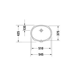 Duravit Design Classics Einbauwaschtisch 375x510x200mm, Weiß Hochglanz, ohne HLB, m... DURAVIT-0466510000 4021534086175 (Abb. 1)