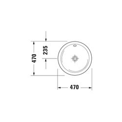 Duravit Architec Einbauwaschtisch 470x470x170mm, Weiß Hochglanz, ohne HLB, mit Über... DURAVIT-0468470000 4021534150418 (Abb. 1)
