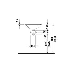 Duravit Architec Einbauwaschtisch 470x470x170mm, Weiß Hochglanz, ohne HLB, mit Über... DURAVIT-0468470000 4021534150418 (Abb. 1)