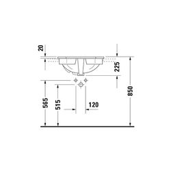 Duravit Serie 1930 Einbauwaschtisch 470x580x225mm, Weiß Hochglanz, WonderGliss, mi... DURAVIT-04765800001 4021534188664 (Abb. 1)