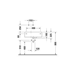 Duravit Design Classics Waschtisch 460x615x225mm wandhäng., L, Weiß Hochglanz, Rech... DURAVIT-0684600000 4021534096846 (Abb. 1)
