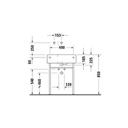 Duravit Design Classics Waschtisch 460x615x225mm wandhäng., L, Weiß Hochglanz, Rech... DURAVIT-0684600000 4021534096846 (Abb. 1)