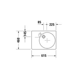 Duravit Design Classics Waschtisch 460x615x225mm wandhäng., R, Weiß Hochglanz, Rech... DURAVIT-0685600011 4021534217326 (Abb. 1)