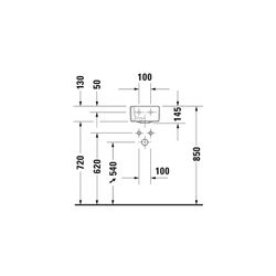 Duravit Vero Handwaschbecken 450x250x145mm, Weiß Hochglanz, Rechteckig,1 Waschplatz... DURAVIT-0702250000 4021534317378 (Abb. 1)