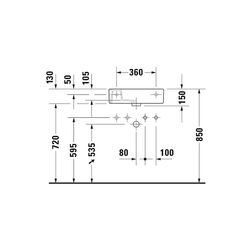 Duravit Vero Handwaschbecken 250x500x150mm, Weiß Hochglanz, Rechteckig, 1 Waschplat... DURAVIT-0703500000 4021534317354 (Abb. 1)