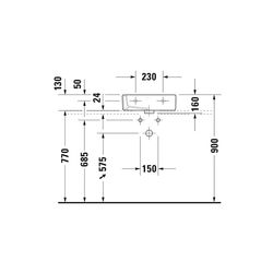 Duravit Vero Handwaschbecken 350x450x160mm, Weiß Hochglanz, Rechteckig,1 Waschplatz... DURAVIT-0704450000 4021534317392 (Abb. 1)