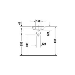 Duravit D-Code Handwaschbecken 270x360x130mm, Weiß Hochglanz, Rechteckig, 1 Waschpl... DURAVIT-0705360009 4021534687648 (Abb. 1)