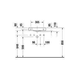 Duravit Happy D.2 Handwaschbecken 220x500x110mm Weiß HG, WonderGliss, Rechteckig, ... DURAVIT-07115000091 4021534942211 (Abb. 1)