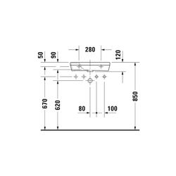 Duravit DuraStyle Handwaschbecken 220x500x120mm Weiß HG WonderGliss, Rechteckig, 1... DURAVIT-07135000081 4021534875717 (Abb. 1)