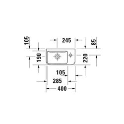 Duravit ME by Starck Handwaschbecken 220x400x135mm Weiß Hochglanz, WonderGliss, Re... DURAVIT-07174000001 4053424514918 (Abb. 1)