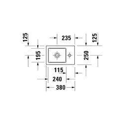 Duravit Vero Air Handwaschbecken 250x380x140mm, Weiß Hochglanz, WonderGliss, Recht... DURAVIT-07243800001 4053424509334 (Abb. 1)