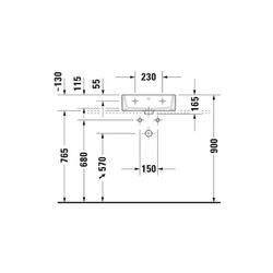 Duravit Vero Air Handwaschbecken 350x450x165mm, Weiß Hochglanz, WonderGliss, Recht... DURAVIT-07244500001 4053424139302 (Abb. 1)