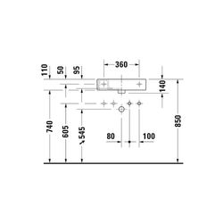 Duravit Vero Air Handwaschbecken 250x500x140mm, Weiß Hochglanz, Rechteckig, 1 Wasch... DURAVIT-0724500009 4053424180533 (Abb. 1)