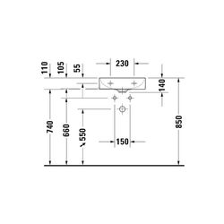 Duravit DuraSquare Handwaschbecken 350x450x140mm, Weiß Hochglanz, DuraCeram, Rechte... DURAVIT-0732450041 4053424324395 (Abb. 1)