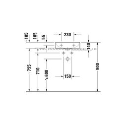 Duravit DuraSquare Handwaschbecken 350x450x140mm, Weiß Hochglanz, DuraCeram, Rechte... DURAVIT-0732450041 4053424324395 (Abb. 1)
