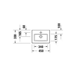 Duravit White Tulip Handwaschbecken 330x450x135mm, Weiß Hochglanz, WonderGliss, Re... DURAVIT-07374500411 4063382002211 (Abb. 1)