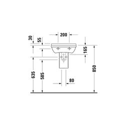 Duravit Starck 3 Handwaschbecken 320x450x155mm, Weiß Hochglanz, Rechteckig,1 Waschp... DURAVIT-0750450000 4021534223136 (Abb. 1)
