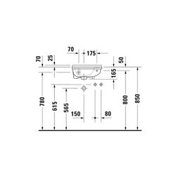 Duravit Starck 3 Handwaschbecken 260x400x165mm, Weiß Hochglanz, Rechteckig, 1 Wasch... DURAVIT-0751400000 4021534536243 (Abb. 1)