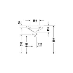 Duravit Serie 1930 Handwaschbecken 365x500x195mm, Weiß Hochglanz, Oktogonal,1 Wasch... DURAVIT-0785500000 4021534100406 (Abb. 1)