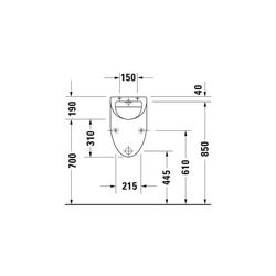 Duravit Design Classics Urinal 285x305x500mm Weiß Hochglanz geschlossen, Absauger, ... DURAVIT-0823350000 4021534278013 (Abb. 1)