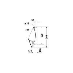 Duravit Starck 3 Urinal 300x245x700mm Weiß Hochglanz HYG Rimless, Verdrängung, verd... DURAVIT-0826252000 4053424324951 (Abb. 1)