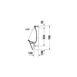 Duravit Starck 3 Urinal 300x245x700mm Weiß Hochglanz HYG Rimless, Verdrängung, Zula... DURAVIT-0827252000 4053424324913 (Abb. 1)