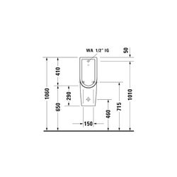 Duravit Starck 3 Urinal 300x245x700mm Weiß Hochglanz HYG Rimless, Verdrängung, Zula... DURAVIT-0827252000 4053424324913 (Abb. 1)