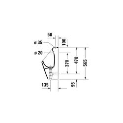 Duravit D-Code Urinal 290x305x565mm Weiß Hochglanz HYG Rimless, Verdrängung, verdec... DURAVIT-0828302000 4053424325996 (Abb. 1)