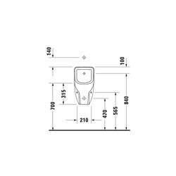 Duravit D-Code Urinal 290x305x565mm Weiß Hochglanz HYG Rimless, Verdrängung, verdec... DURAVIT-0828302000 4053424325996 (Abb. 1)