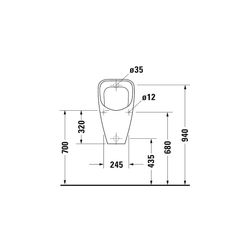 Duravit Design Classics Urinal 315x345x615mm Weiß Hochglanz geschlossen, Absauger, ... DURAVIT-0830360000 4021534217357 (Abb. 1)