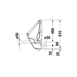 Duravit Design Classics Elektronisches Urinal 315x345x635mm, Weiß Hochglanz, Wonde... DURAVIT-08303700931 4021534639005 (Abb. 1)