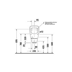 Duravit Design Classics Elektronisches Urinal 315x345x635mm, Weiß Hochglanz, Wonde... DURAVIT-08303700931 4021534639005 (Abb. 1)