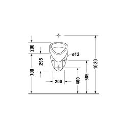 Duravit Katja Urinal 345x330x495mm Weiß Hochglanz, geschlossen, Absauger, Zulauf ob... DURAVIT-0831320000 4021534211812 (Abb. 1)