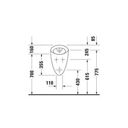 Duravit Starck 1 Urinal 285x320x515mm Weiß Hochglanz geschlossen, Absauger, Zulauf ... DURAVIT-0834320000 4021534103612 (Abb. 1)