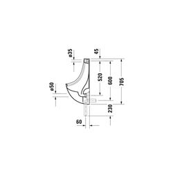 Duravit Design Classics Urinal 350x370x705mm Weiß Hochglanz WonderGliss geschlosse... DURAVIT-08473700001 4021534193958 (Abb. 1)