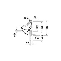 Duravit Design Classics Urinal 350x360x510mm Weiß Hochglanz geschlossen, Absauger, ... DURAVIT-0851350000 4021534104824 (Abb. 1)