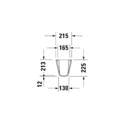 Duravit D-Code Halbsäule aus Keramik 213x215x280mm, Weiß Hochglanz, wandhängend, fü... DURAVIT-0857170000 4021534344169 (Abb. 1)