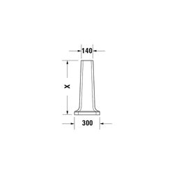Duravit Serie 1930 Standsäule aus Keramik 300x296x630mm, Weiß Hochglanz, bodenstehe... DURAVIT-0857900000 4021534107894 (Abb. 1)