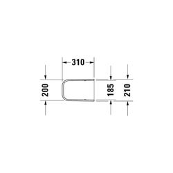 Duravit Happy D.2 Halbsäule aus Keramik 310x210x285mm, Weiß Hochglanz, wandhängend,... DURAVIT-0858280000 4021534848803 (Abb. 1)