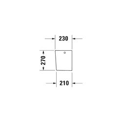 Duravit DuraStyle Halbsäule aus Keramik 230x175x270mm, Weiß Hochglanz, wandhängend,... DURAVIT-0858310000 4021534893933 (Abb. 1)