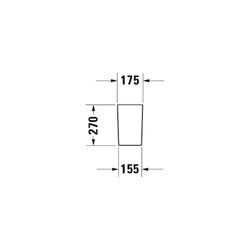 Duravit DuraStyle Halbsäule aus Keramik 230x175x270mm, Weiß Hochglanz, wandhängend,... DURAVIT-0858310000 4021534893933 (Abb. 1)