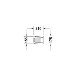 Duravit ME by Starck Standsäule aus Keramik 210x175x735mm, Weiß Hochglanz, bodenste... DURAVIT-0858390000 4021534988462 (Abb. 1)