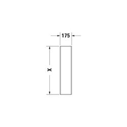 Duravit ME by Starck Standsäule aus Keramik 210x175x735mm, Weiß Hochglanz, bodenste... DURAVIT-0858390000 4021534988462 (Abb. 1)