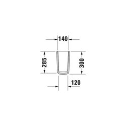 Duravit ME by Starck Halbsäule aus Keramik 300x170x300mm, Weiß Hochglanz, wandhäng.... DURAVIT-0858400000 4053424034850 (Abb. 1)