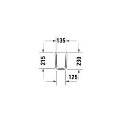 Duravit ME by Starck Halbsäule aus Keramik 280x165x280mm, Weiß Hochglanz, wandhänge... DURAVIT-0858410000 4021534988448 (Abb. 1)