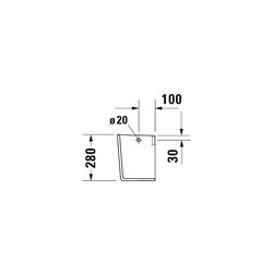 Duravit ME by Starck Halbsäule aus Keramik 280x165x280mm, Weiß Hochglanz, wandhänge... DURAVIT-0858410000 4021534988448 (Abb. 1)