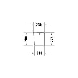 Duravit ME by Starck Halbsäule aus Keramik 280x165x280mm, Weiß Hochglanz, wandhänge... DURAVIT-0858410000 4021534988448 (Abb. 1)