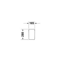 Duravit ME by Starck Halbsäule aus Keramik 280x165x280mm, Weiß Hochglanz, wandhänge... DURAVIT-0858410000 4021534988448 (Abb. 1)